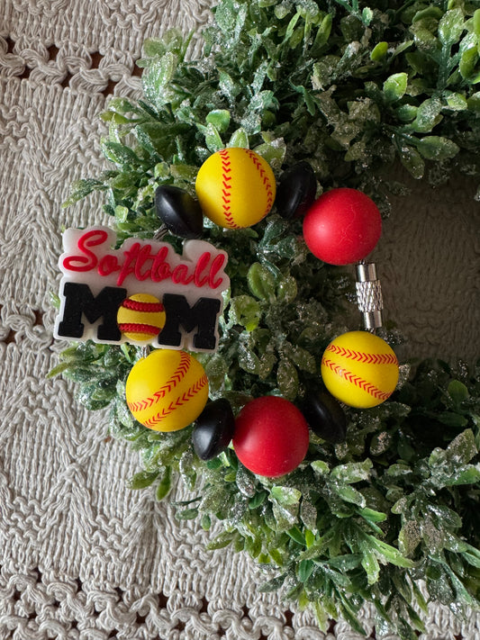 Softball Mom Tumbler Charm