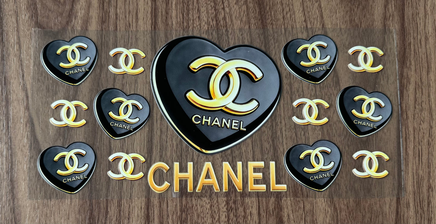 Black C Boujee Heart Cup Wrap