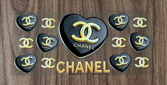 Black C Boujee Heart Cup Wrap