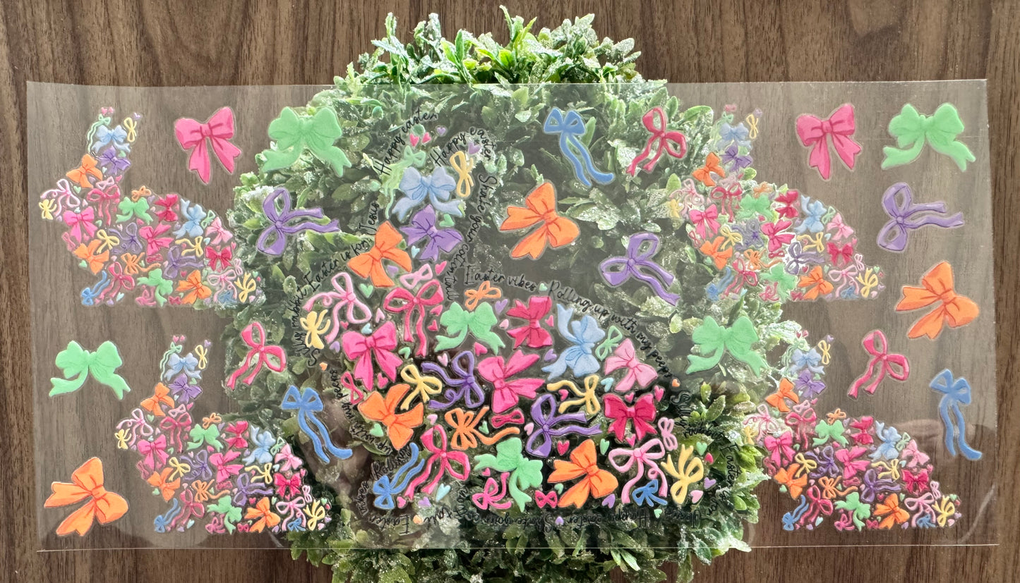 Colorful Bows Bunny Cup Wrap