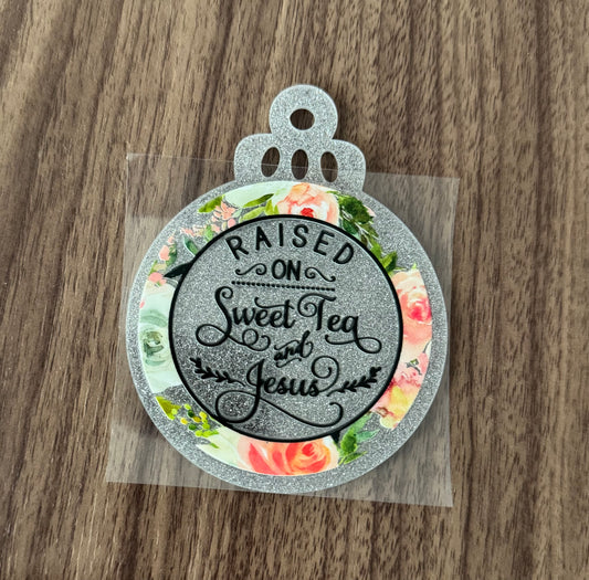 Sweet Tea & Jesus Circle Decal