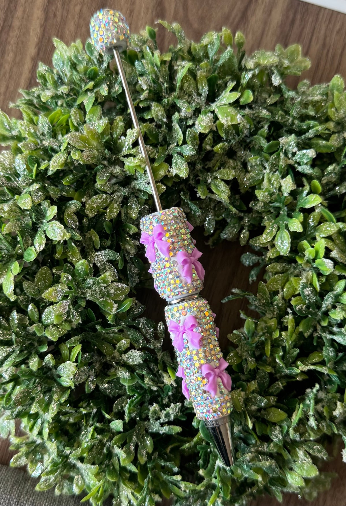 Silver/Purple Bow Fancy Pen