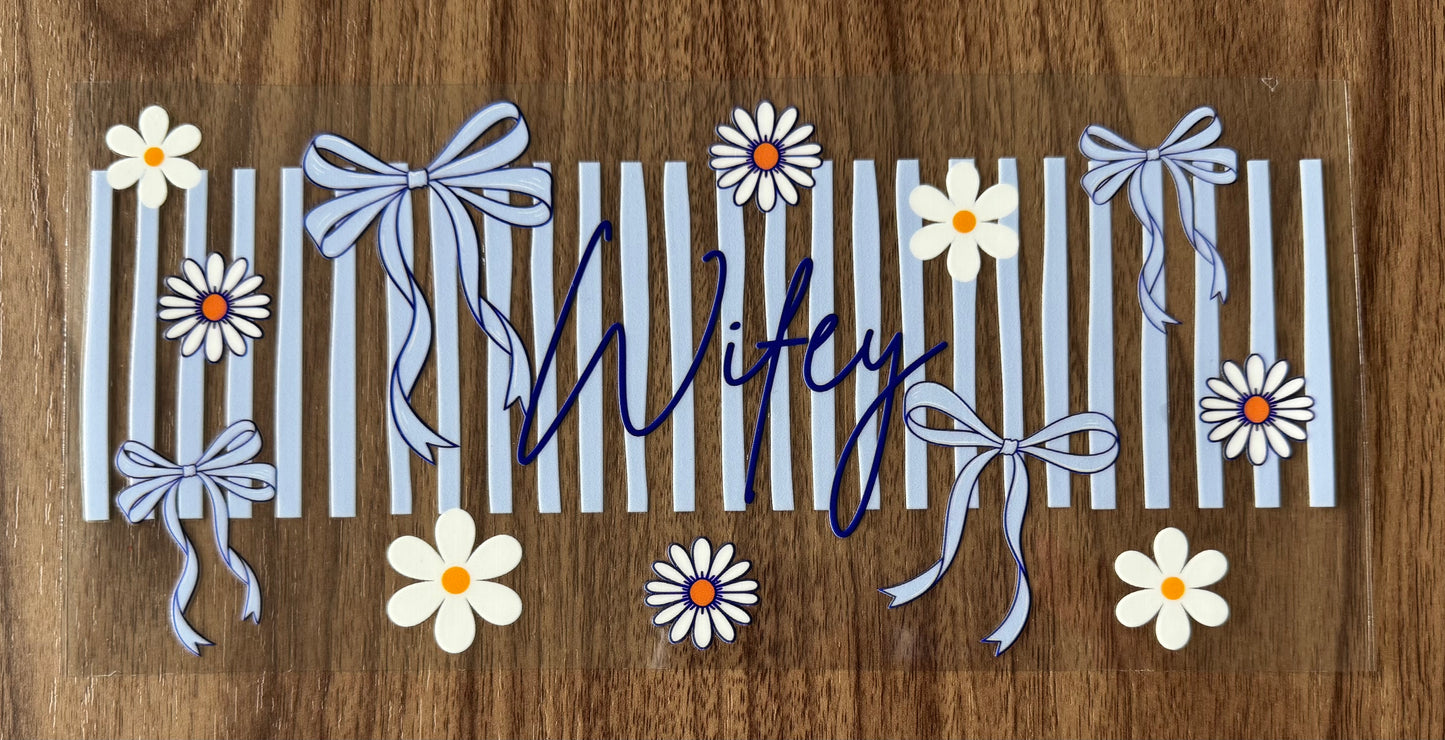 Blue Wifey Cup Wrap