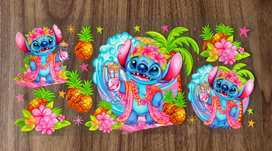 Tropical Blue Alien Cup Wrap