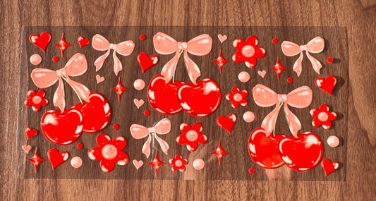 Bright Red Cherries Cup Wrap