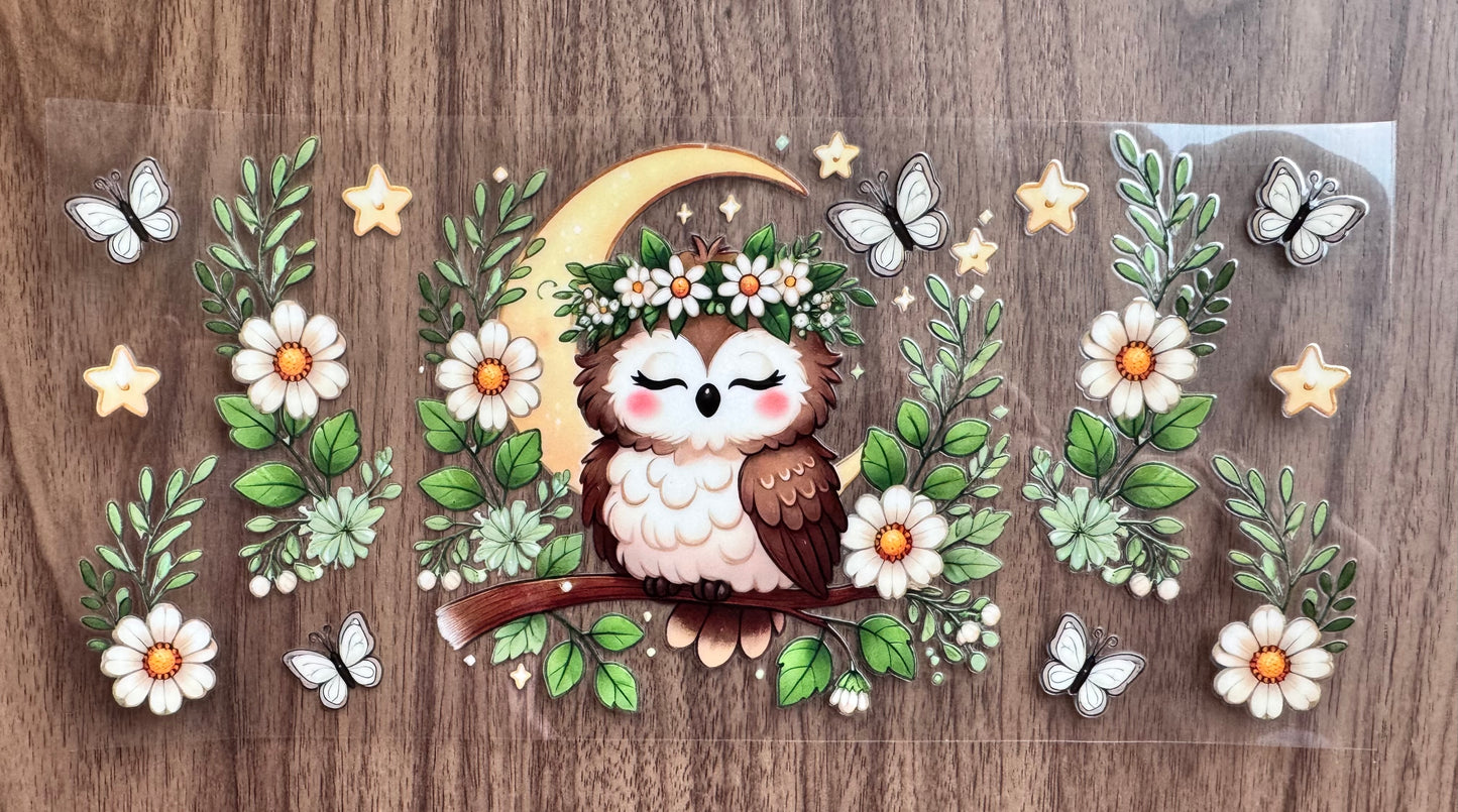 Cute Brown Owl Cup Wrap