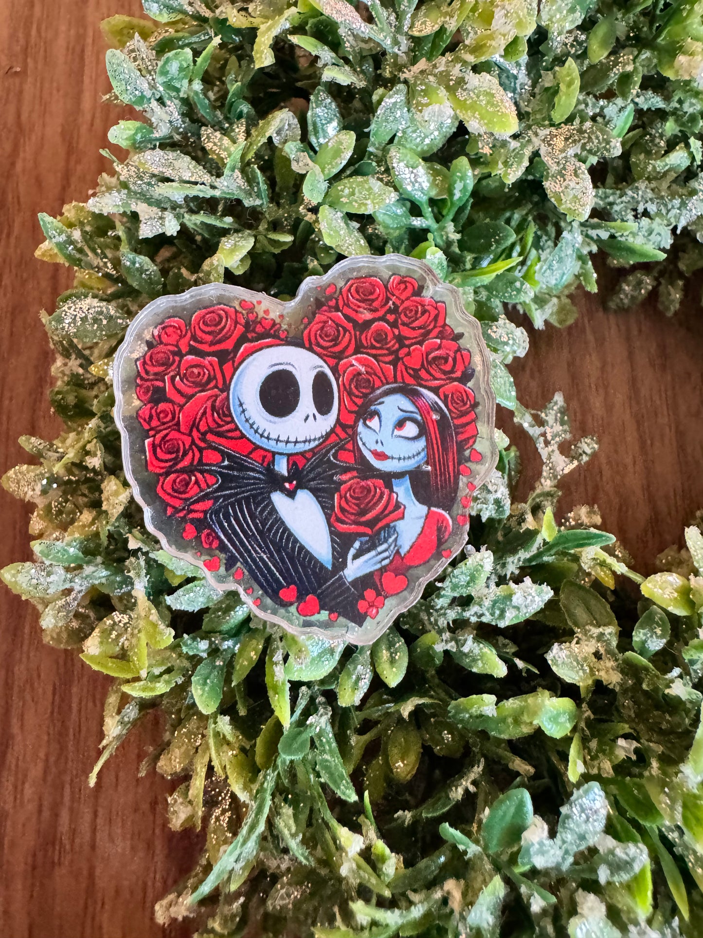Rose Skeletons Heart Acrylic