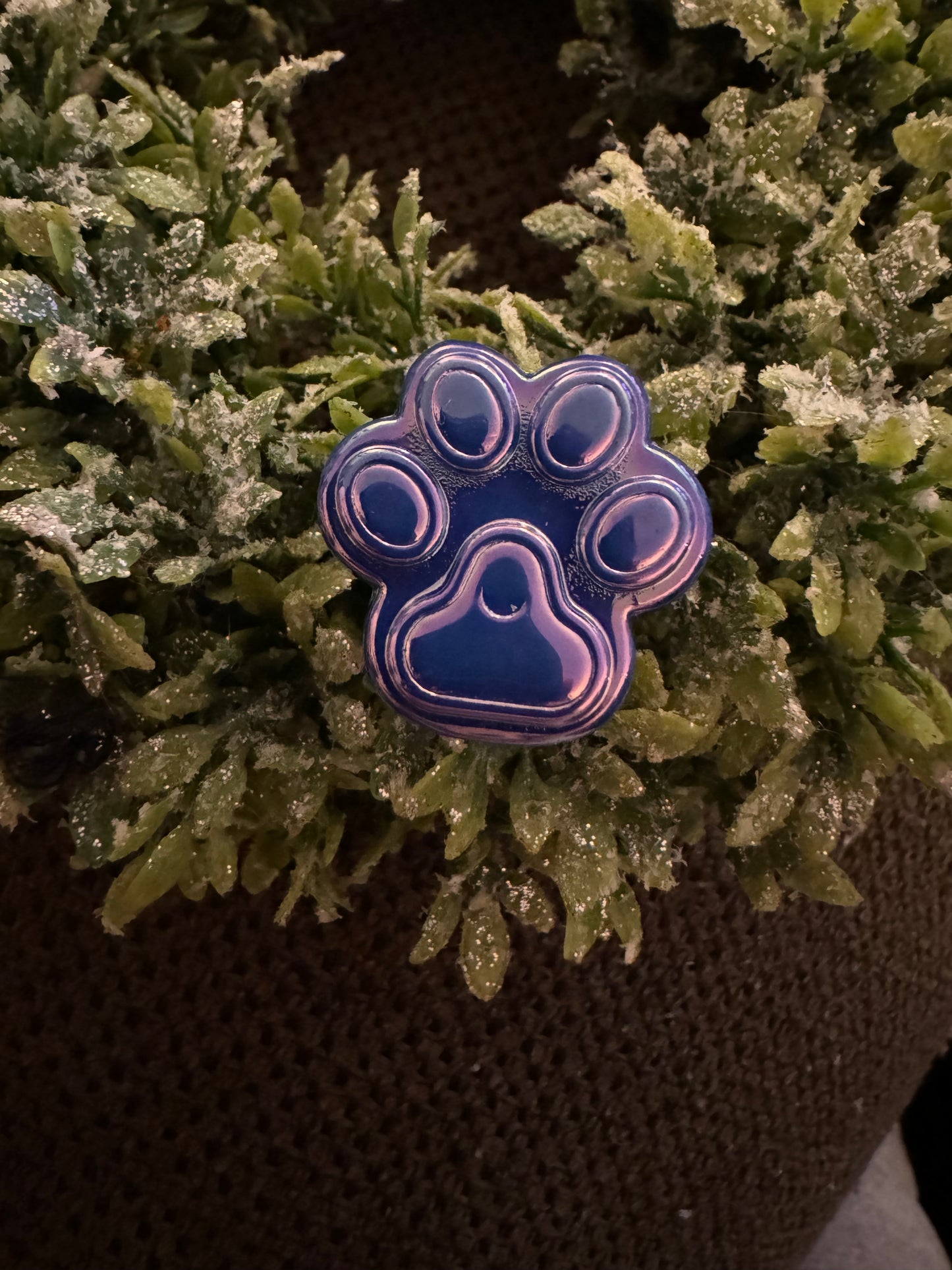 Blue Dog Paw Acrylic Focal