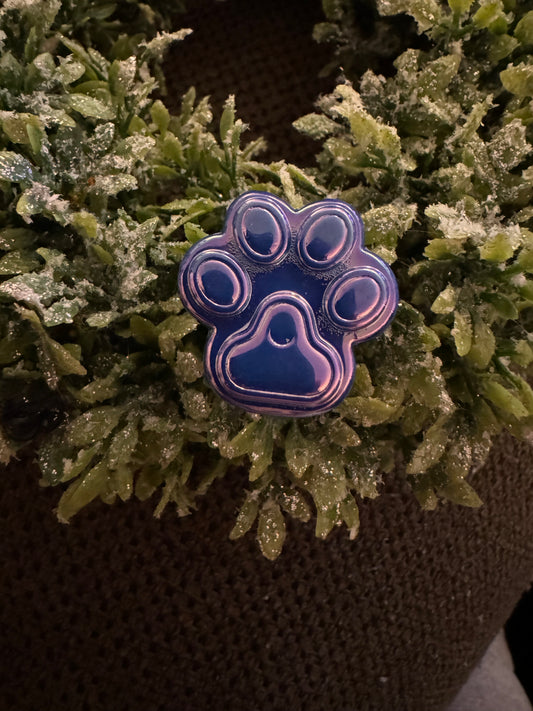 Blue Dog Paw Acrylic Focal