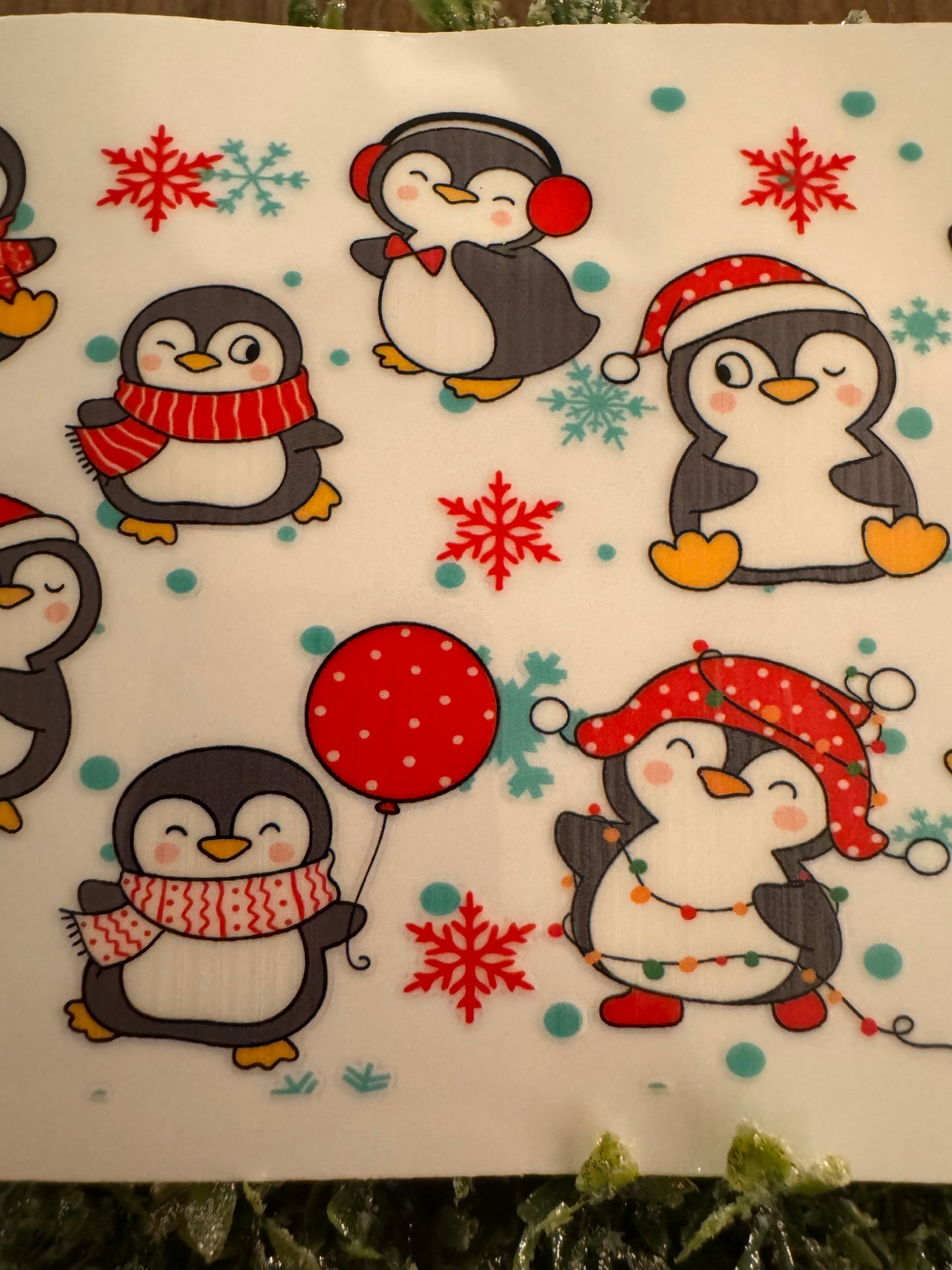 Holiday Penguins Cup Wrap