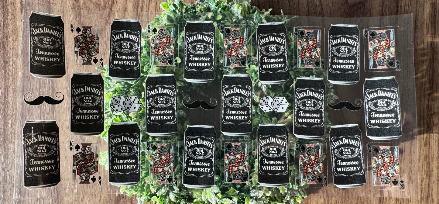 Black Whiskey Drink Cup Wrap