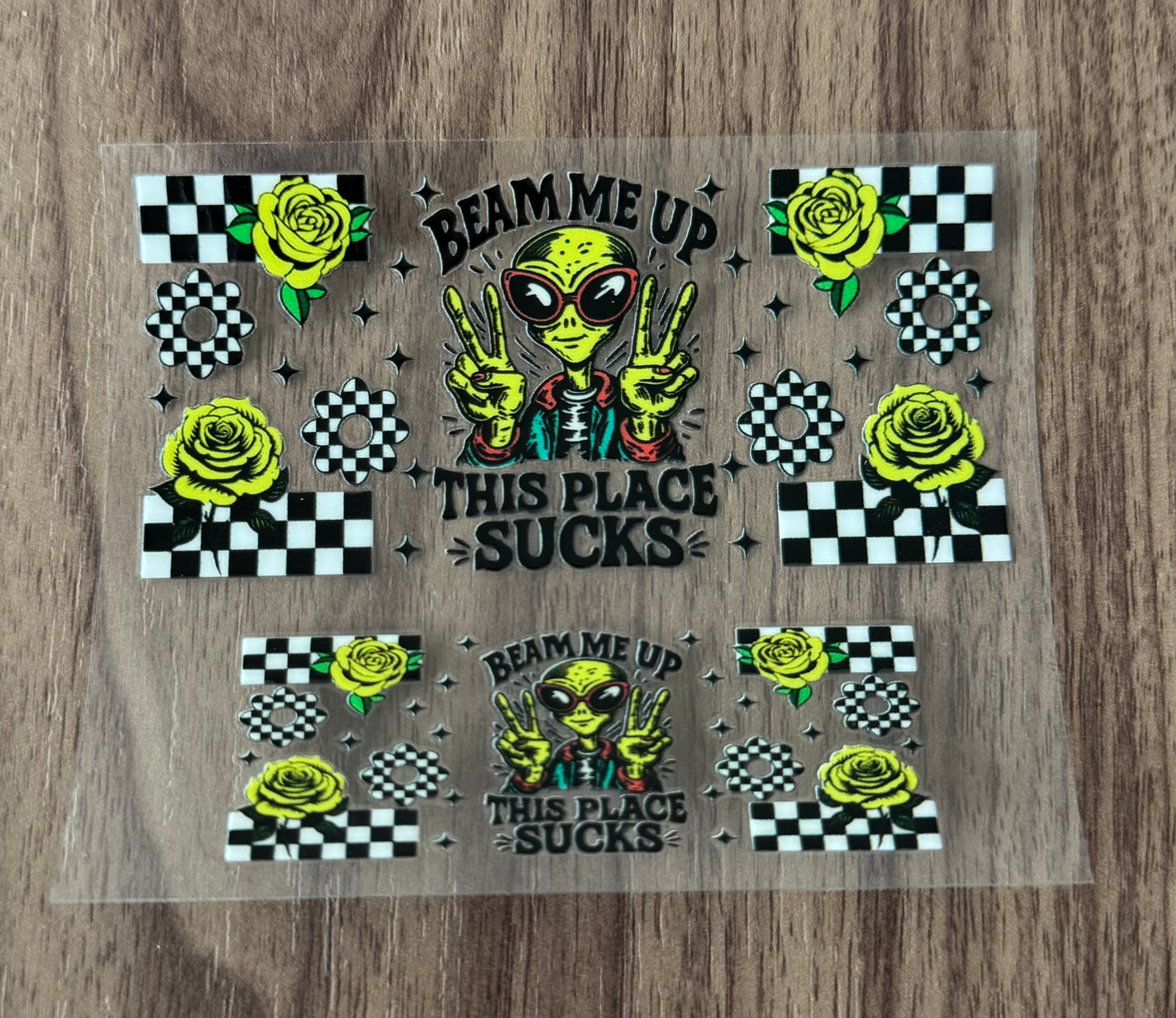 Beam Me Up Alien Mini Wrap