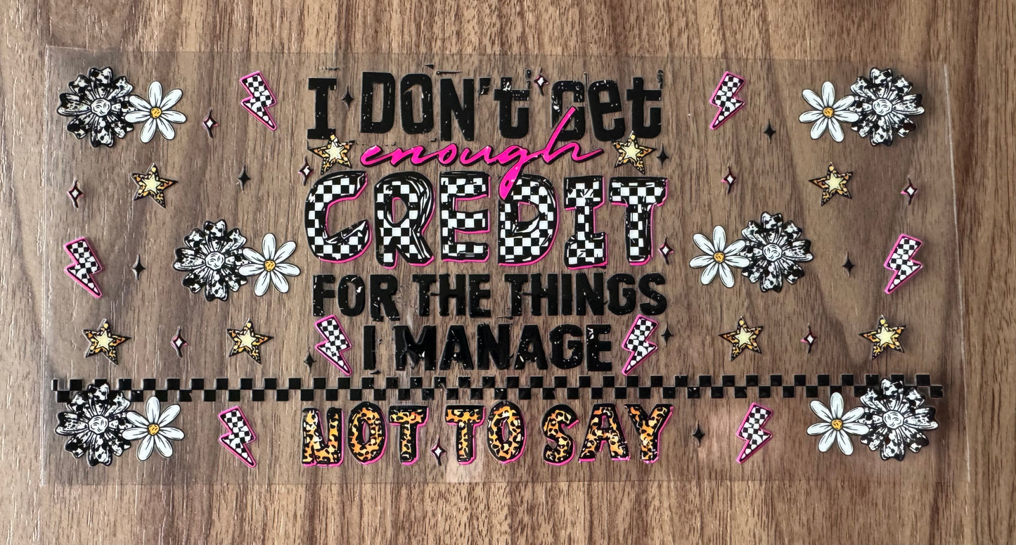 Credit For Not Say Cup Wrap