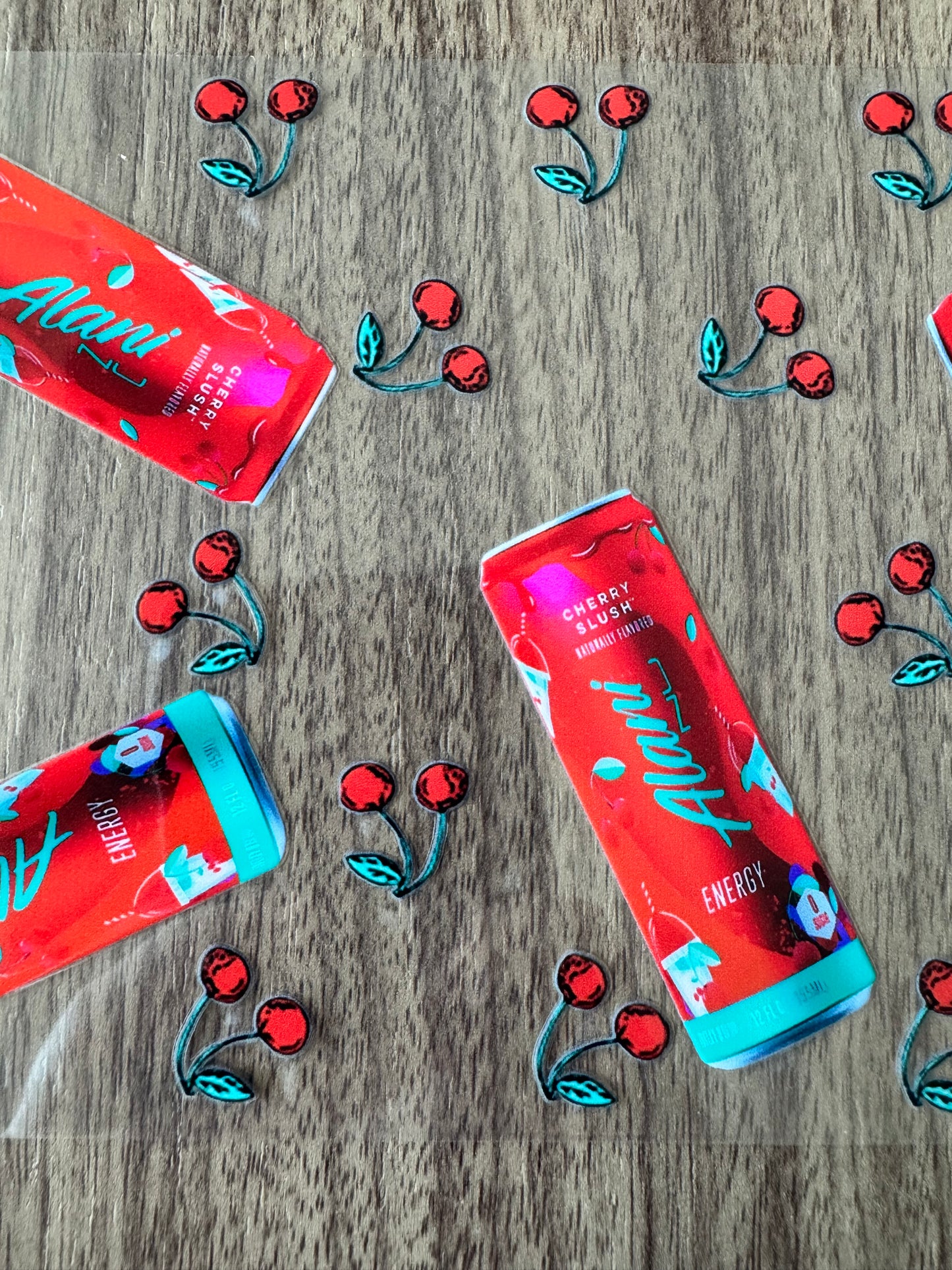 Red Cherry Energy Drink Cup Wrap