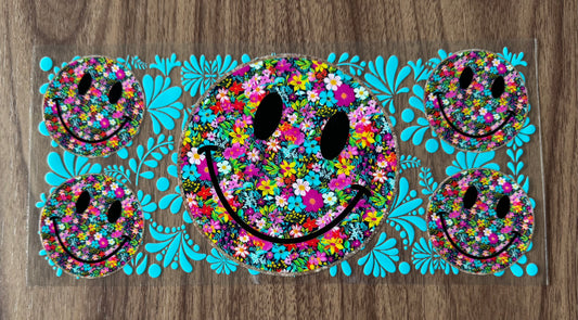 Flowery Smiley Cup Wrap