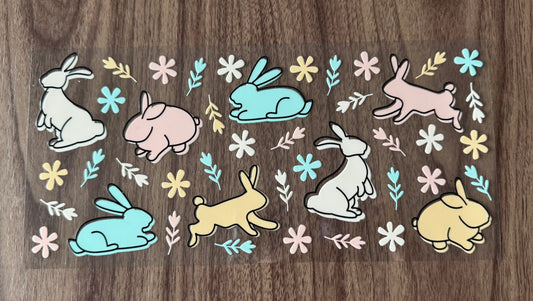 Pastel Springtime Bunnies Cup Wrap