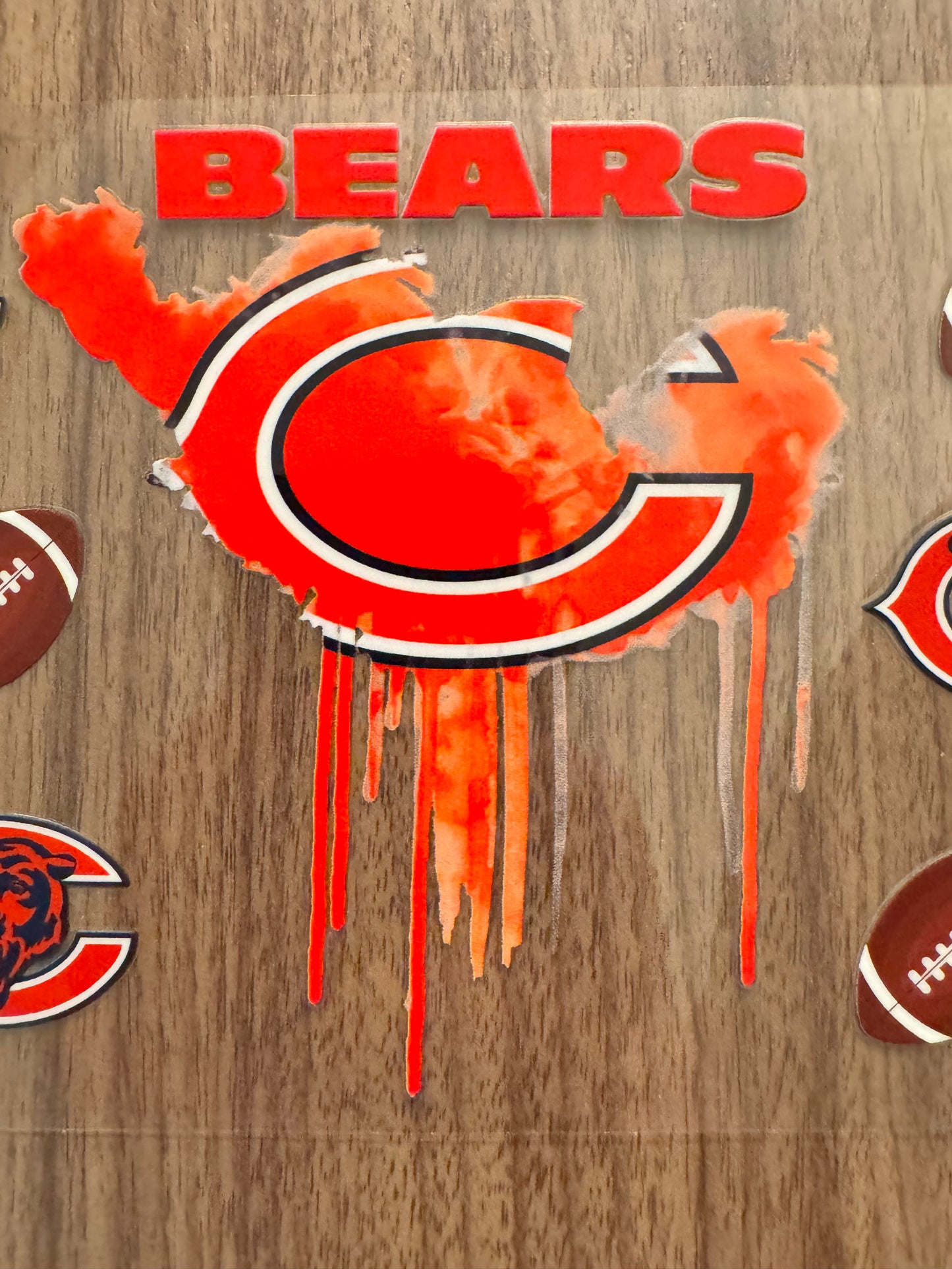 Chicago Football Painter Drip Cup Wrap