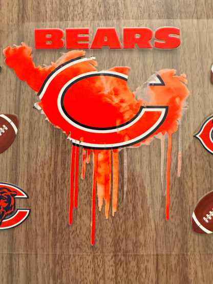 Chicago Football Painter Drip Cup Wrap