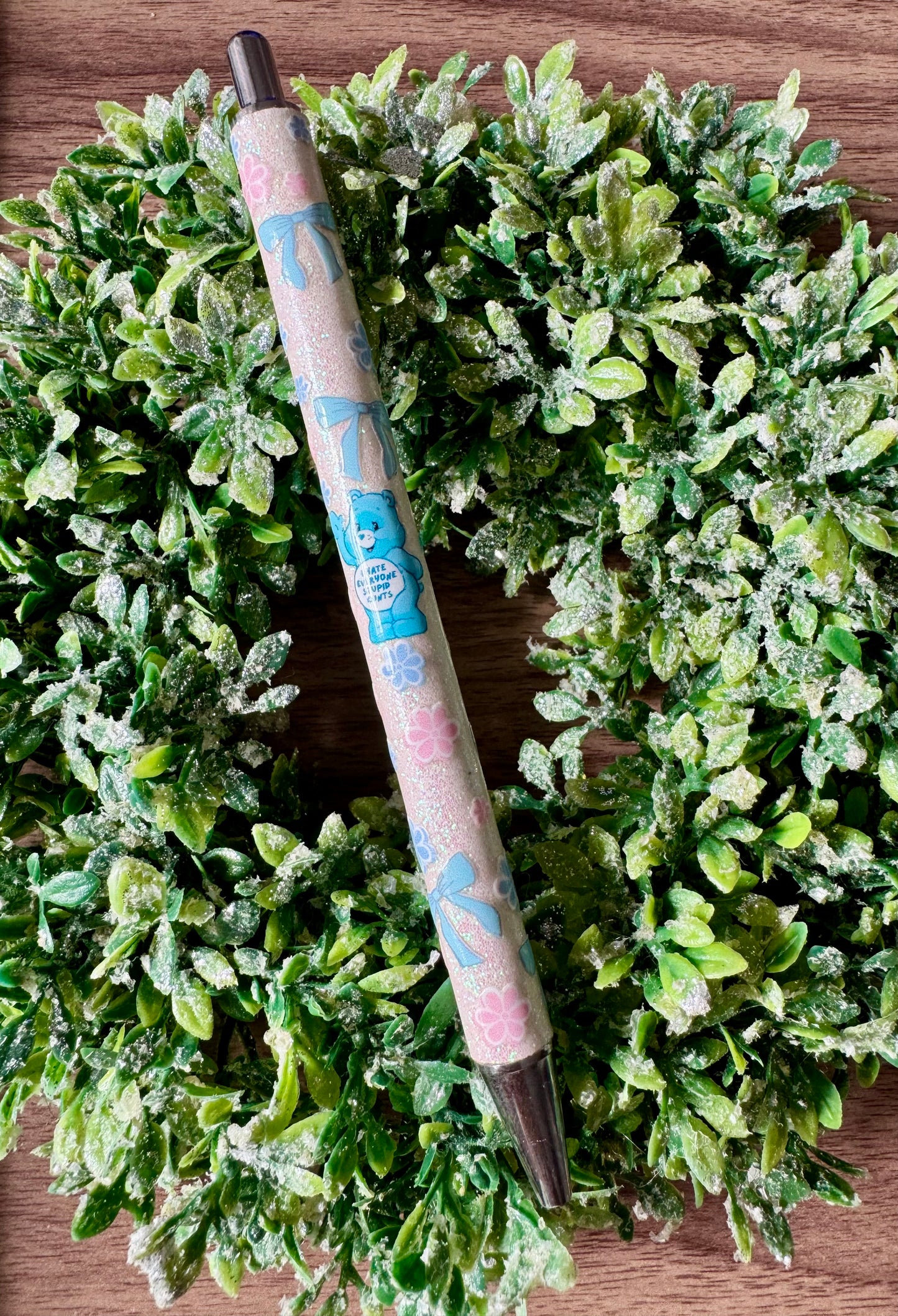 Teal Swear Bear Pen