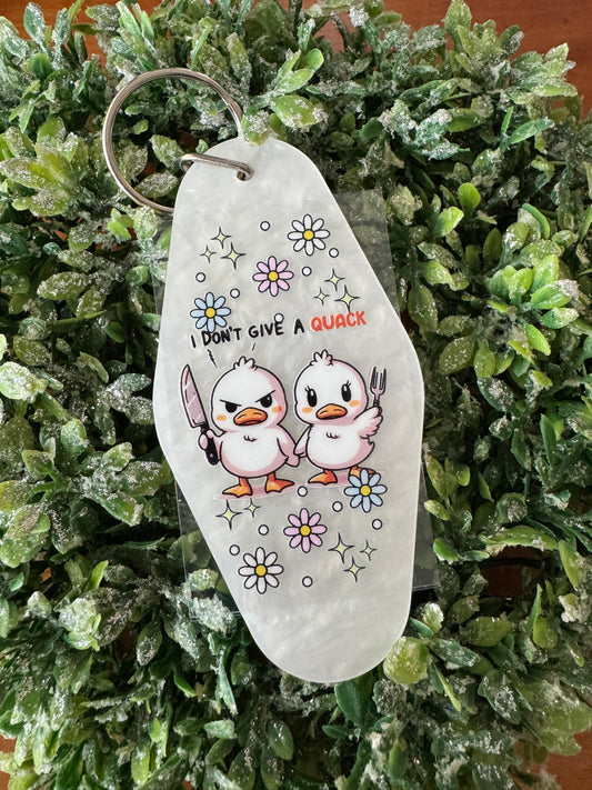 Don’t Give a Quack Keychain Decal