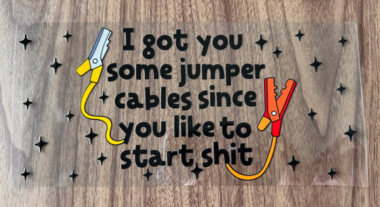 Funny Jumper Cables Cup Wrap