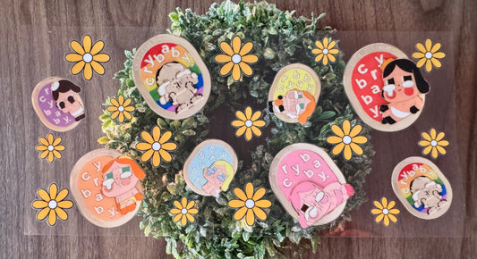 Colorful Cry Doll Cup Wrap