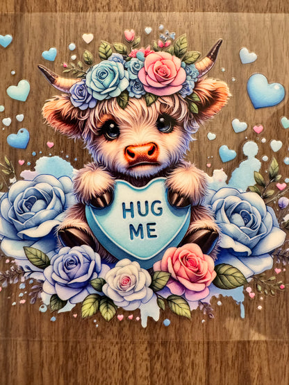 Blue Heart Cow Cup Wrap