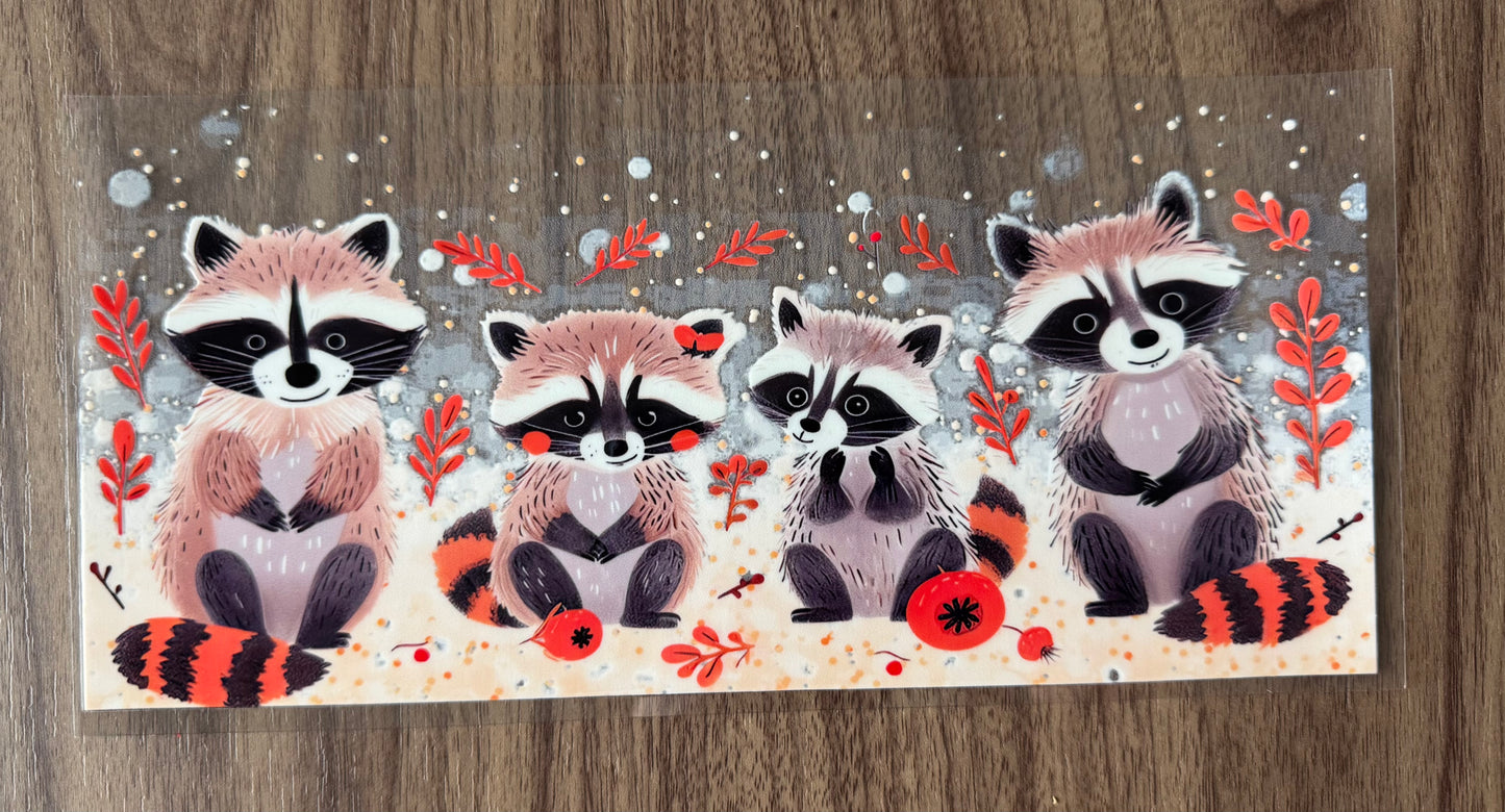 Fall Raccoons Cup Wrap
