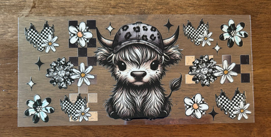 Cute Grey Cow Cup Wrap