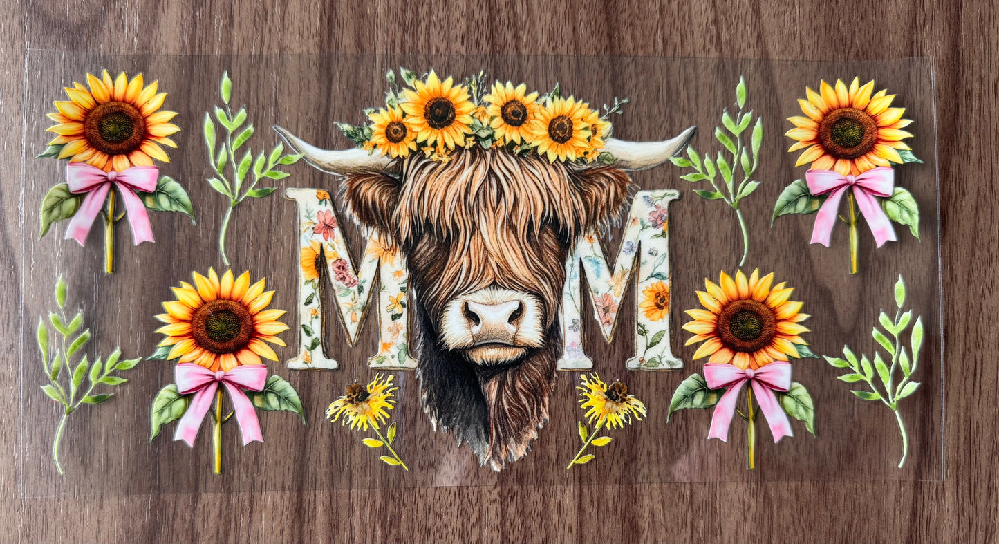 Mom Highland Cow Cup Wrap