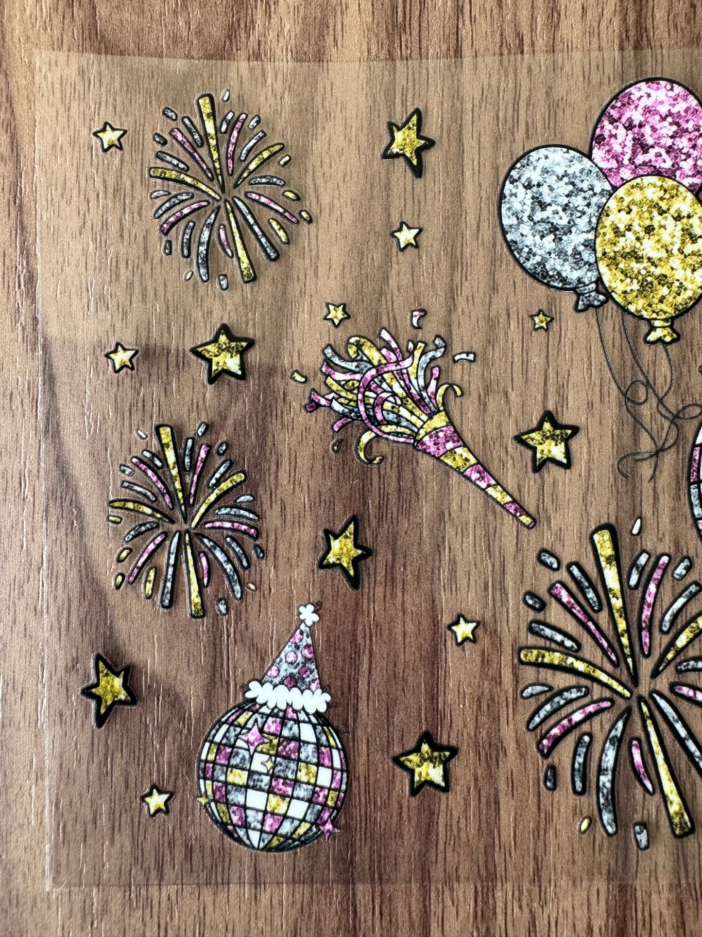 Sparkly Happy New Year Cup Wrap