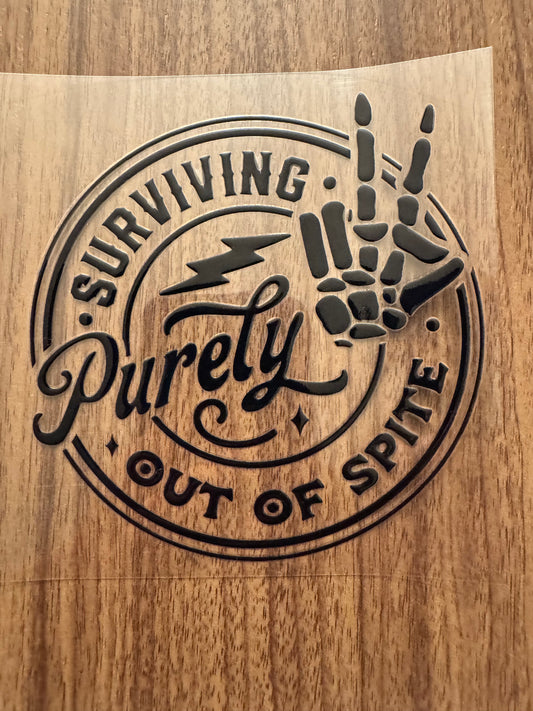 Black Purely Spite Decal