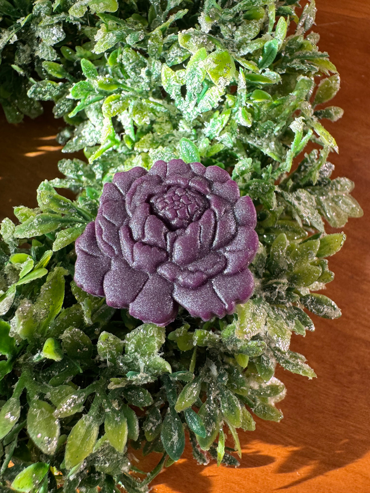 Purple Shimmer Flower Focal