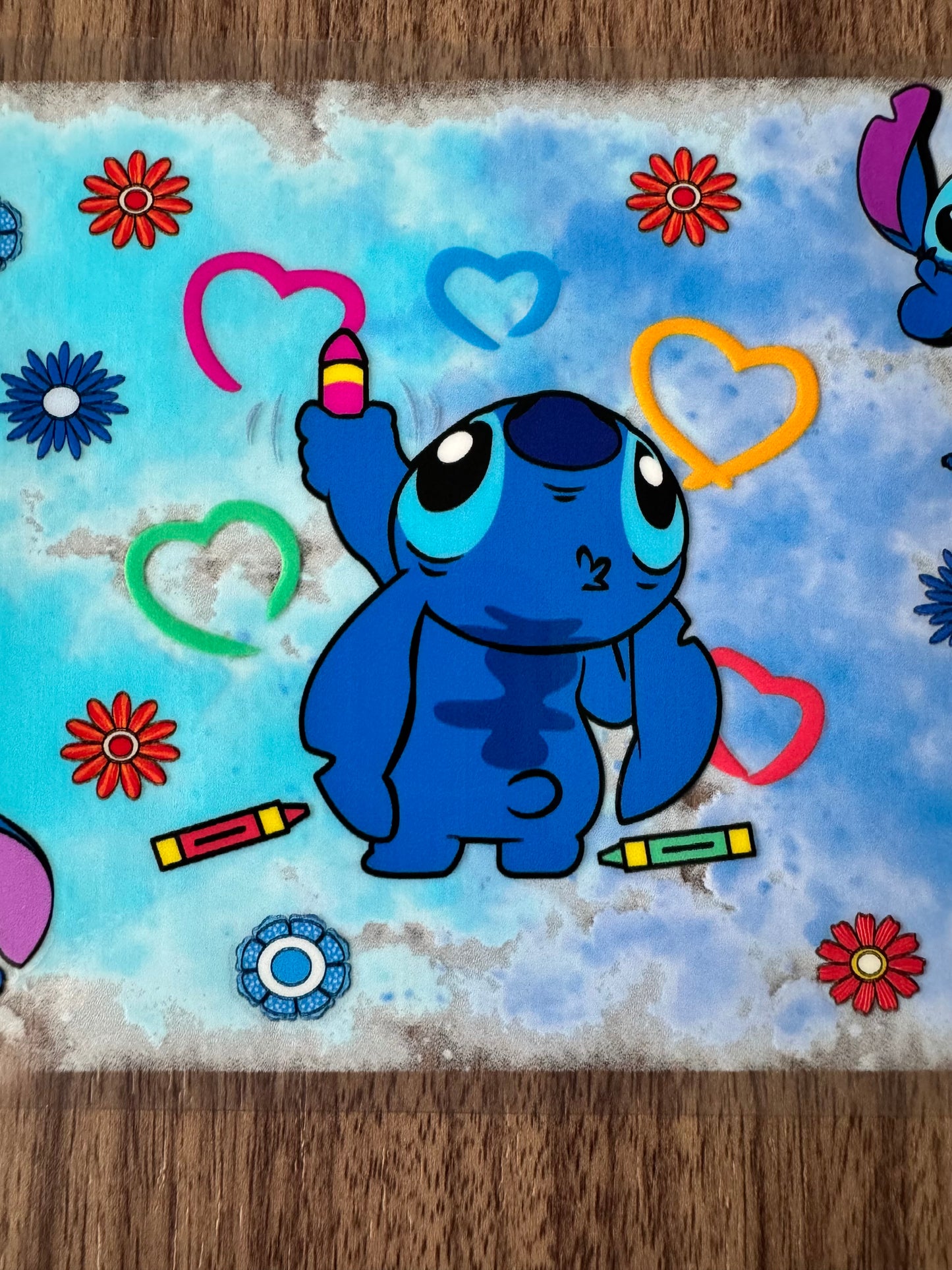 Coloring Blue Alien Cup Wrap