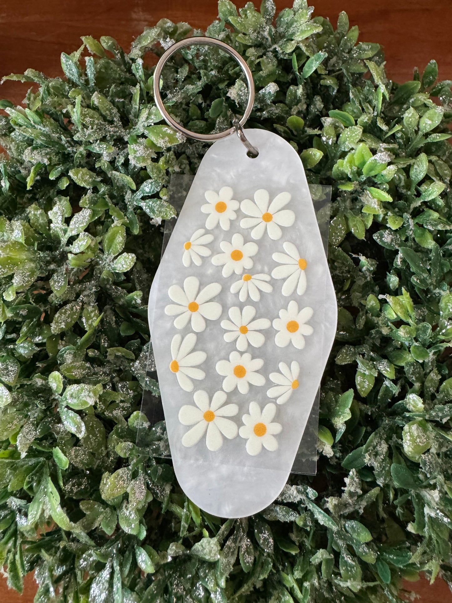 White Daisies Keychain Decal