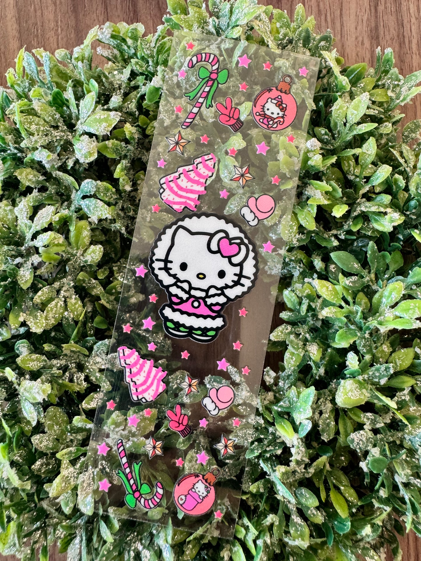 Pink Christmas Kitty Pen Wrap