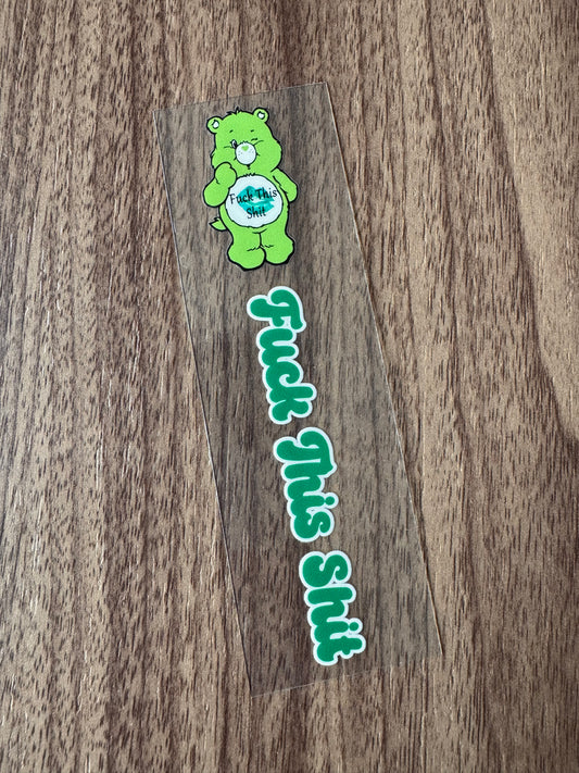 Green Swear Bear Pen Wrap