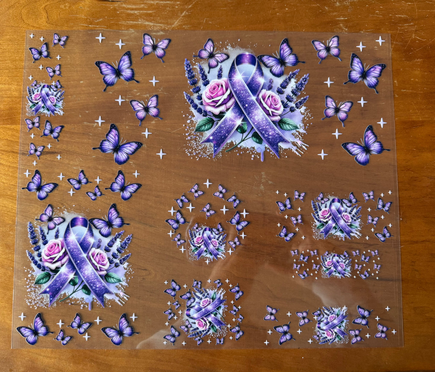 Purple Awareness Ribbon Wrap Set
