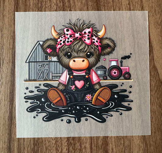 Girly Cow Transfer