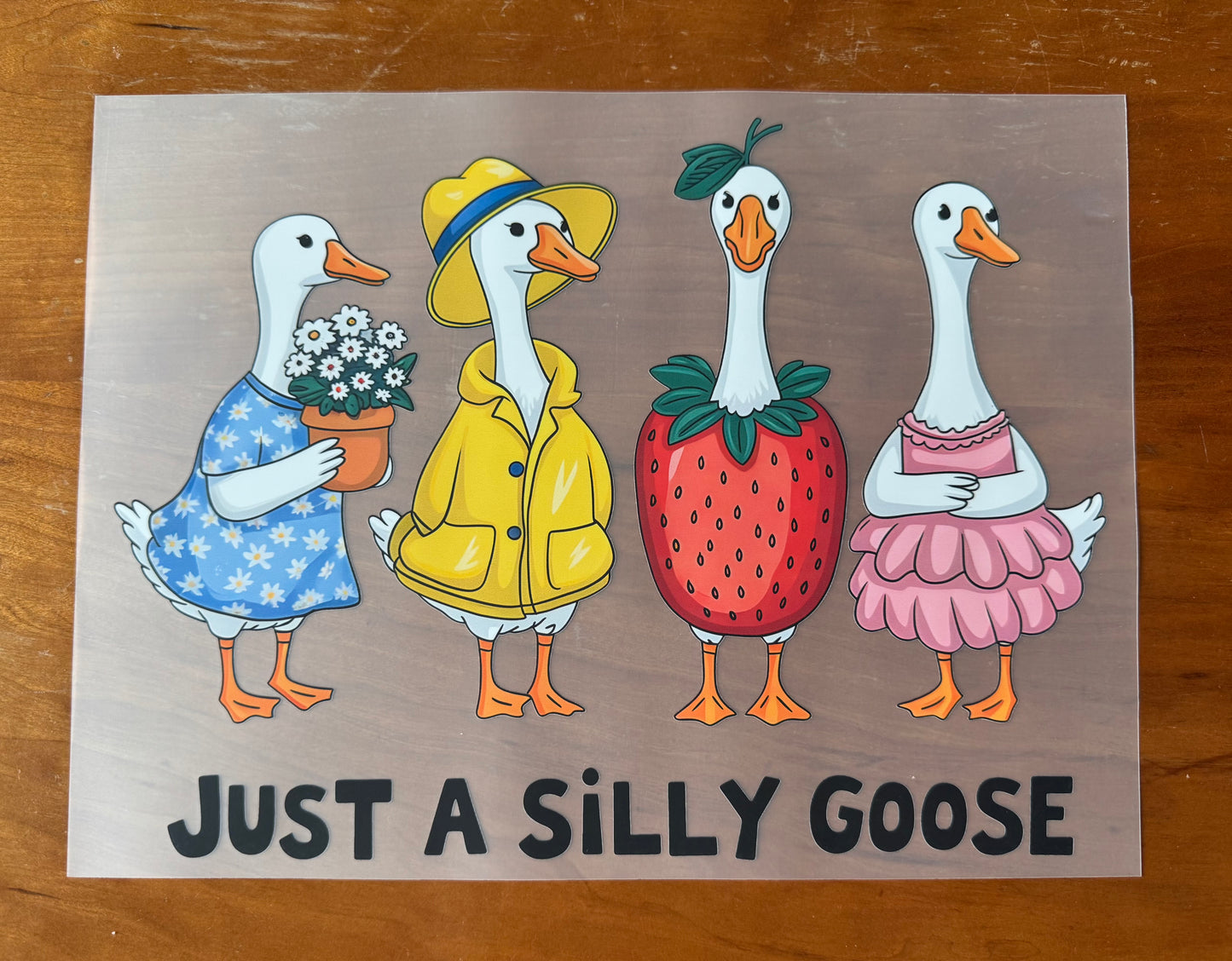 Dressed Up Silly Goose Transfer