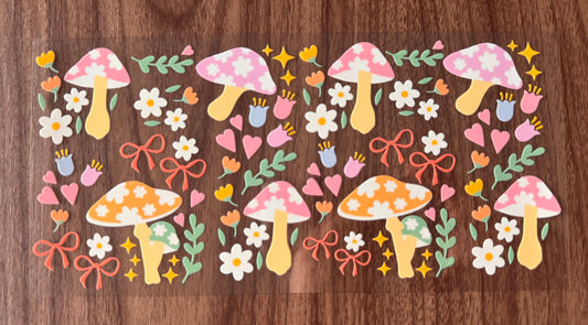Flowery Mushrooms Cup Wrap