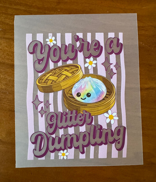 Purple Glitter Dumpling Transfer