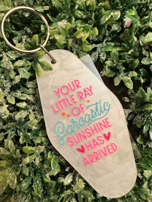 Sarcastic Sunshine Keychain Decal