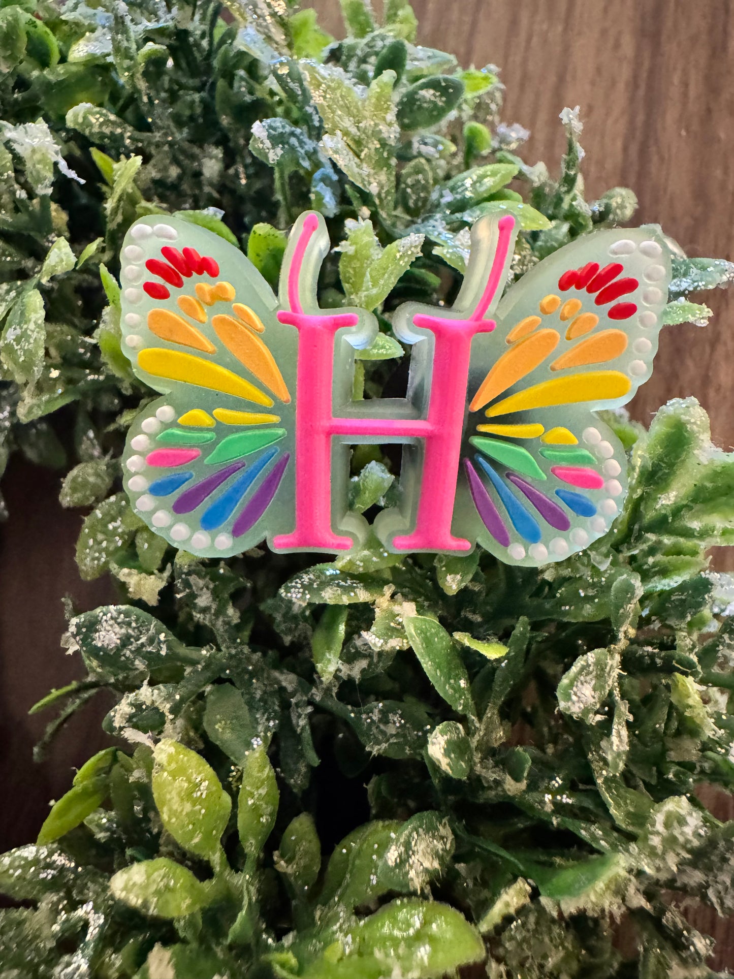 Butterfly Initial Shoe Charms