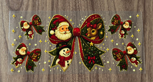 Vintage Christmas Bow Cup Wrap