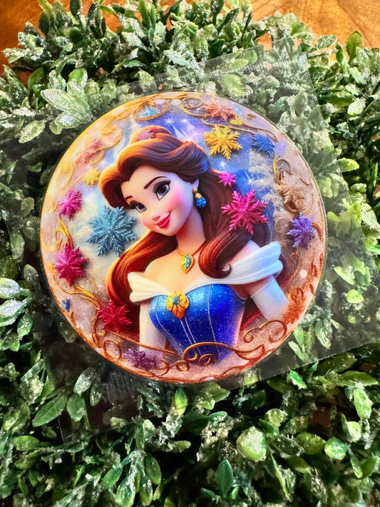 Winter Rose Princess Circle Decal