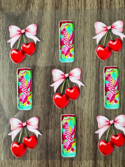 Colorful Cherry Energy Drink Cup Wrap