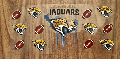 Jacksonville Football Paint Drip Cup Wrap