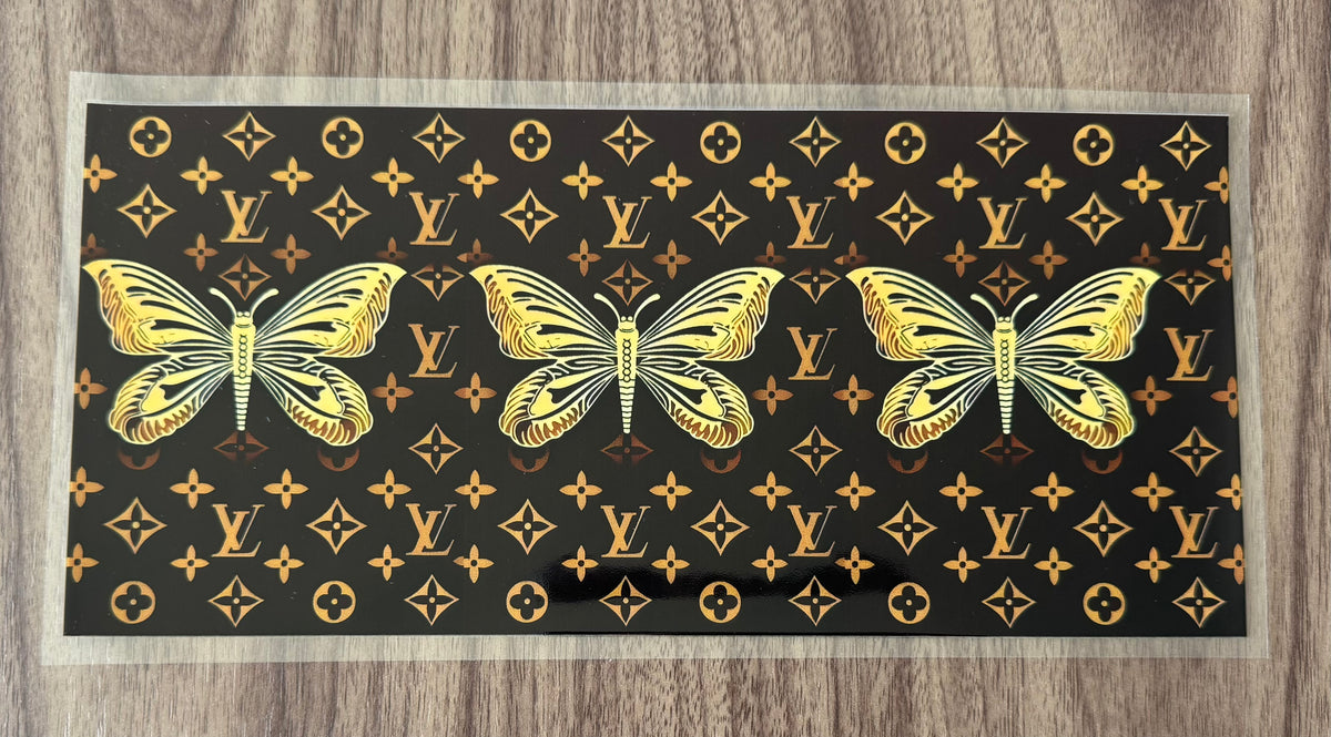 Brown Boujee Butterflies Cup Wrap