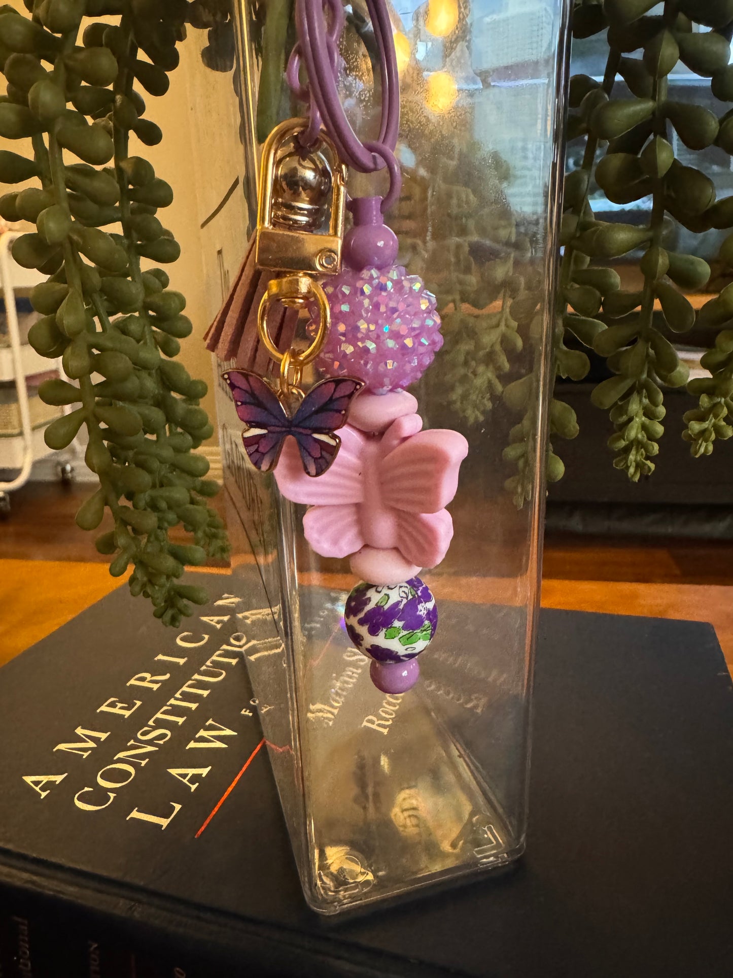 Purple Butterfly Keychain